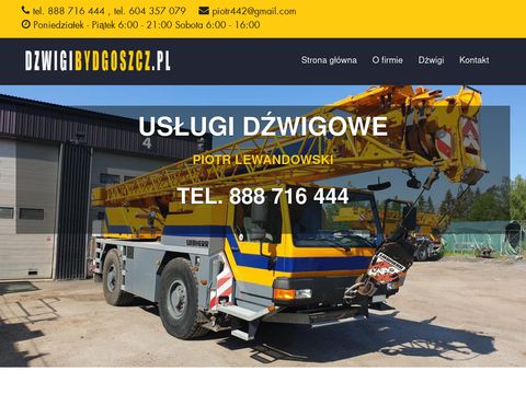 Logo Usługi Dźwigowe - Piotr Lewandowski
